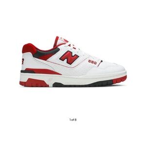 New Balance White and Red Women's Sneakers